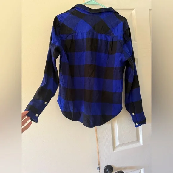 J. Crew Blue and Black Checkered Shirt - Picture 4 of 4